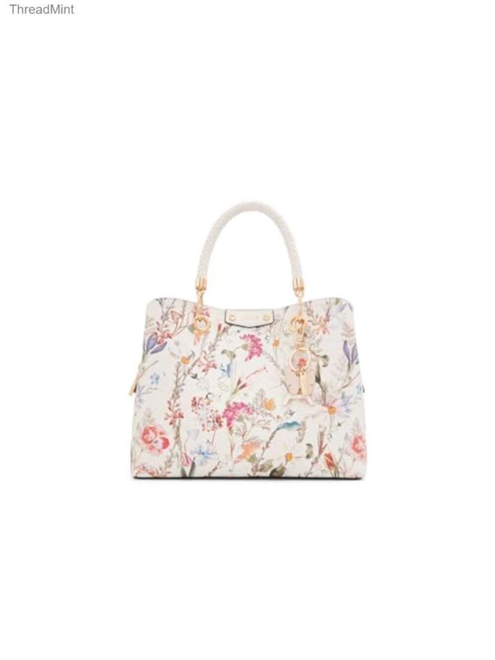 ALDO Myrtelaa Satchel Synthetic Floral Print Multi Compartment Crossbody Bag